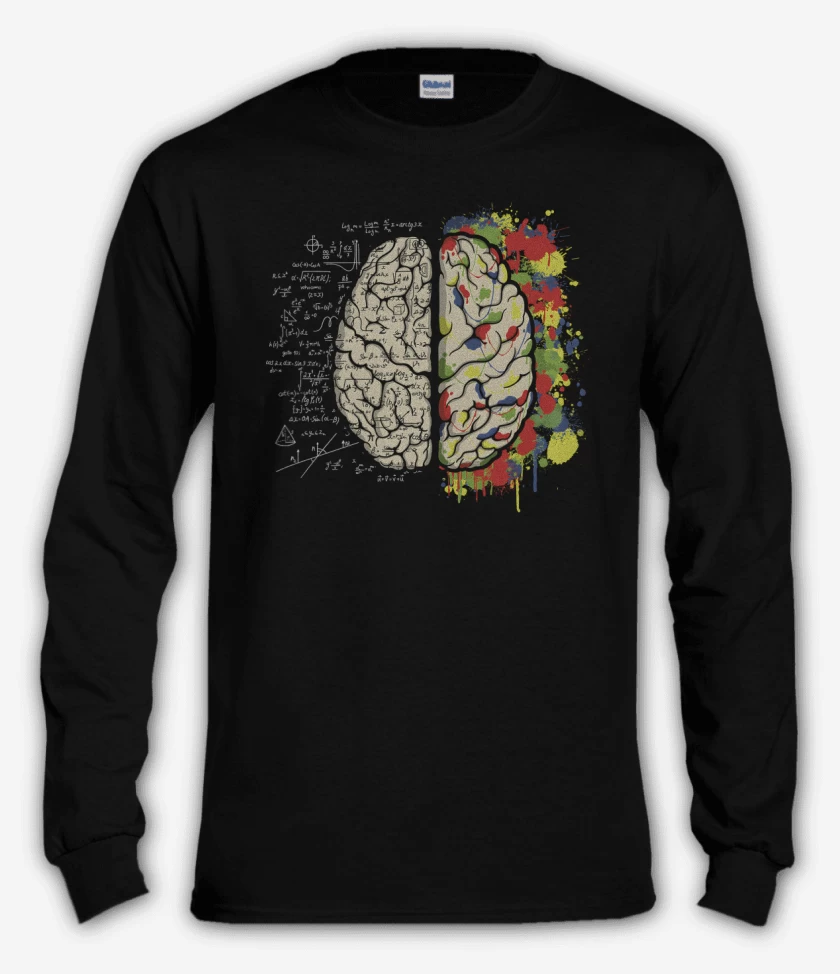 Polera manga larga Negro de Cerebro