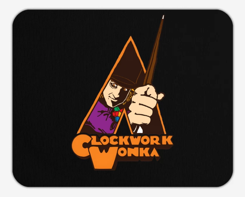 Mousepad Negro de A Clockwork Wonka