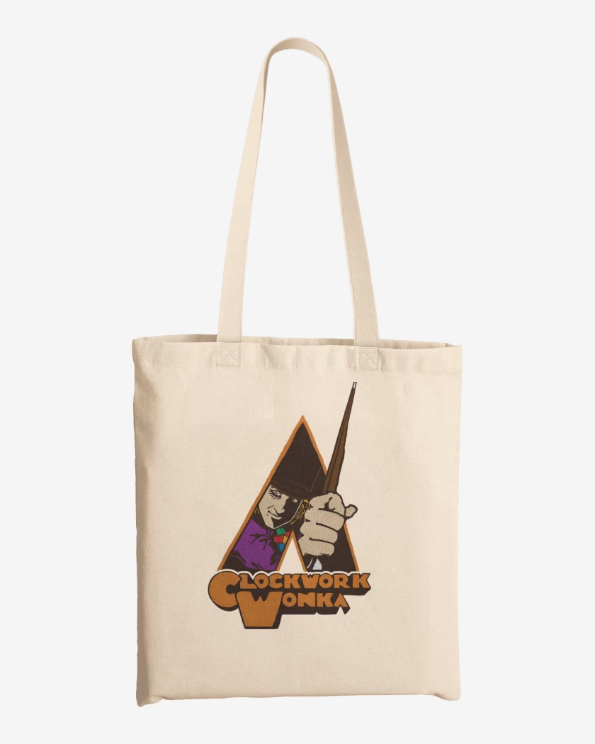 Totebag Blanco de A Clockwork Wonka