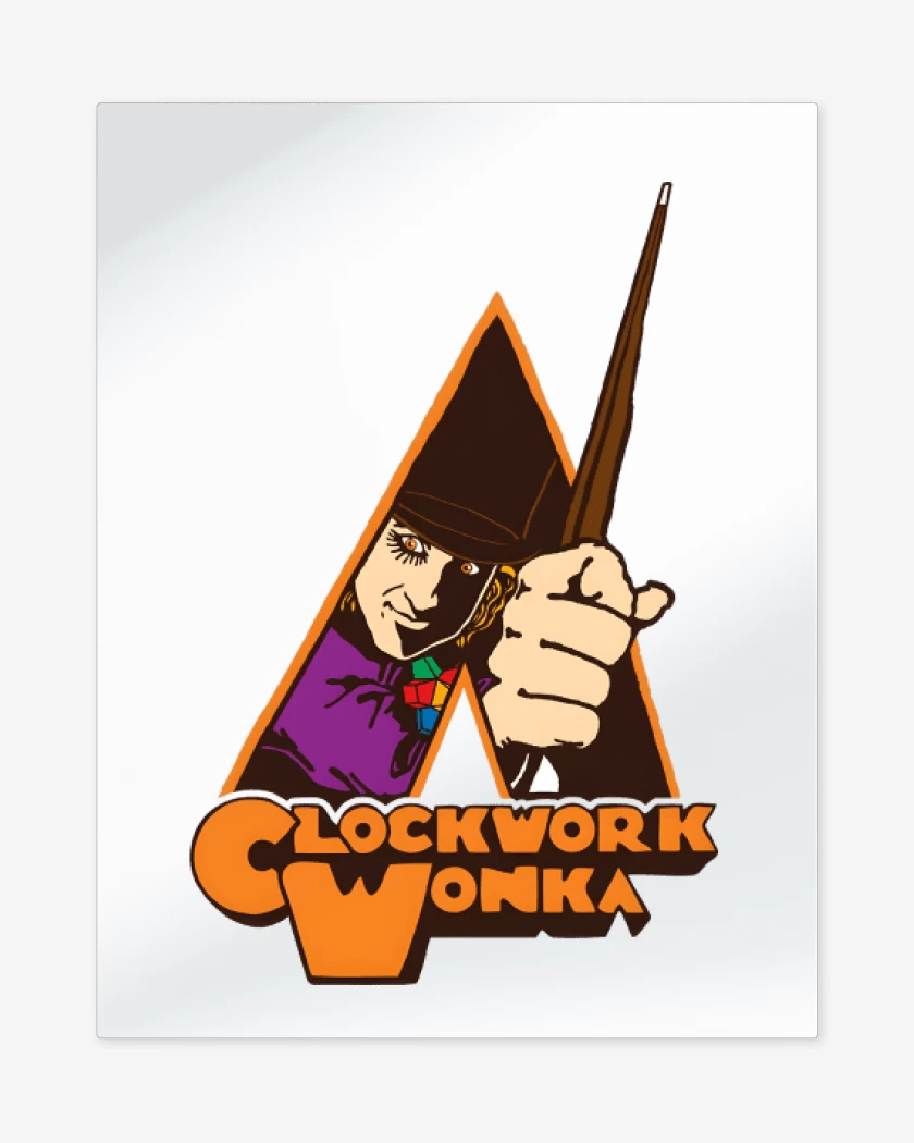Print metalico Blanco de A Clockwork Wonka