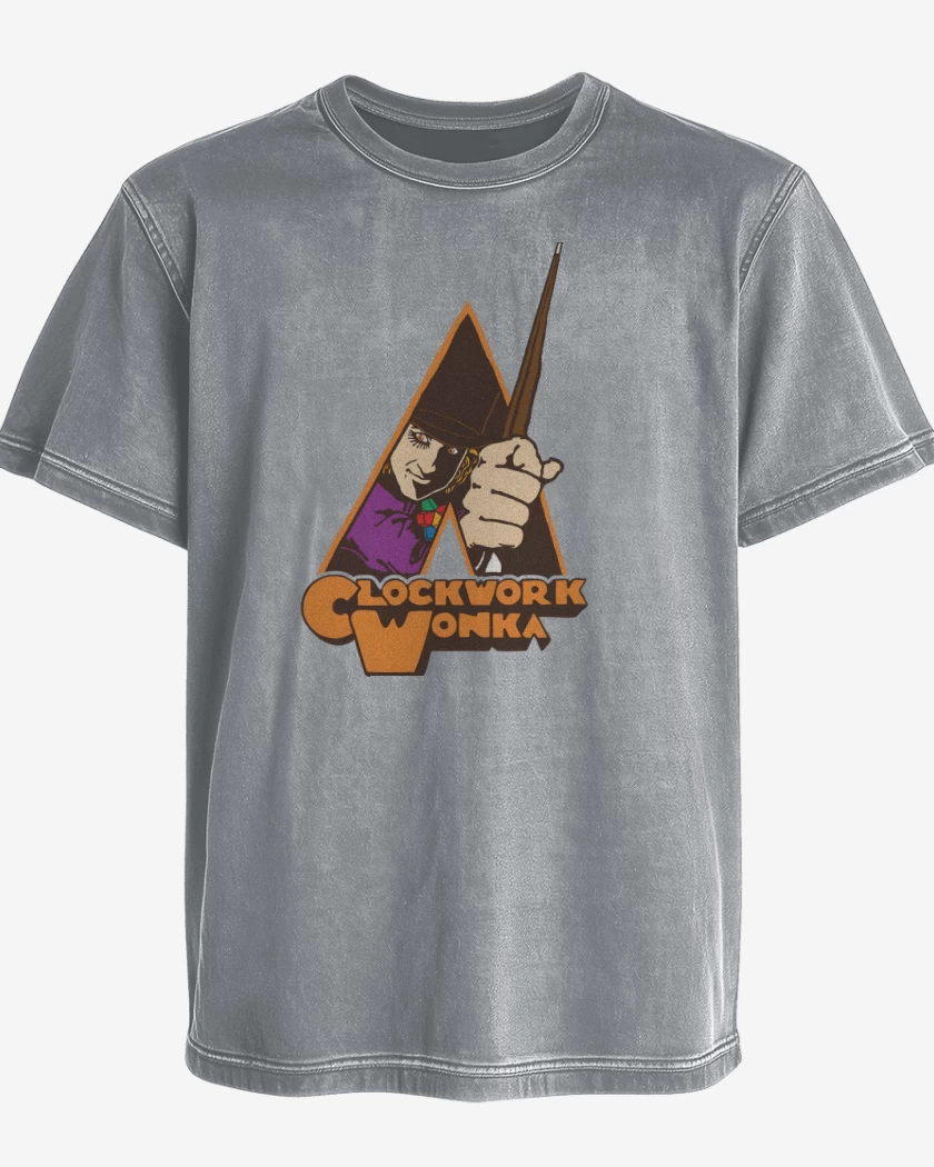 Polera desgastada Gris Melange de A Clockwork Wonka