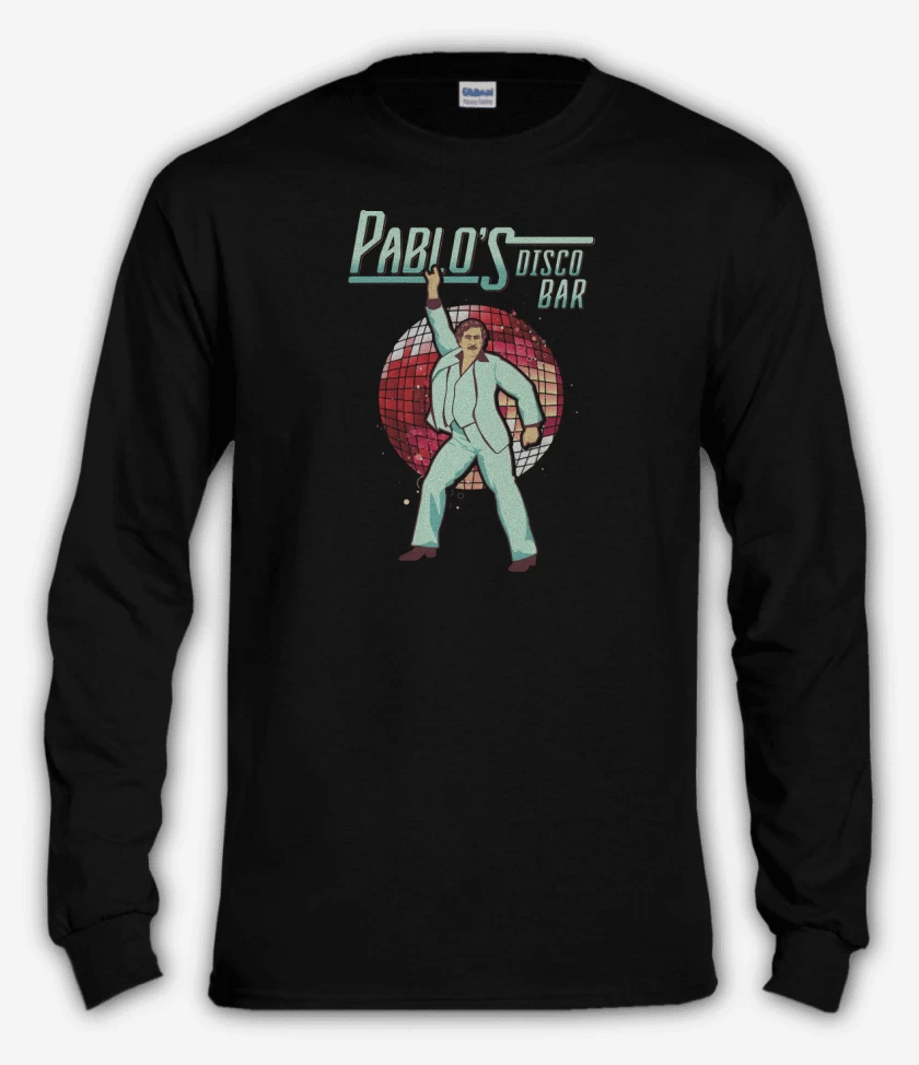 Polera manga larga Negro de Pablos Disco Bar