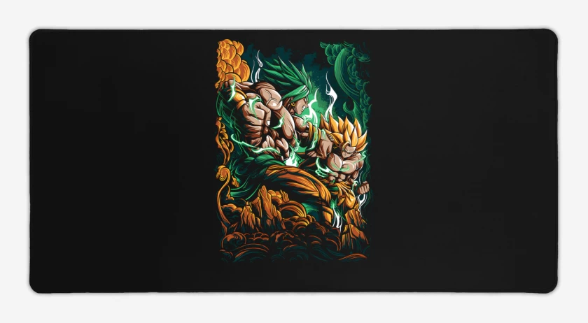 Mouse pad Gamer Broly vs Goku SSJ3