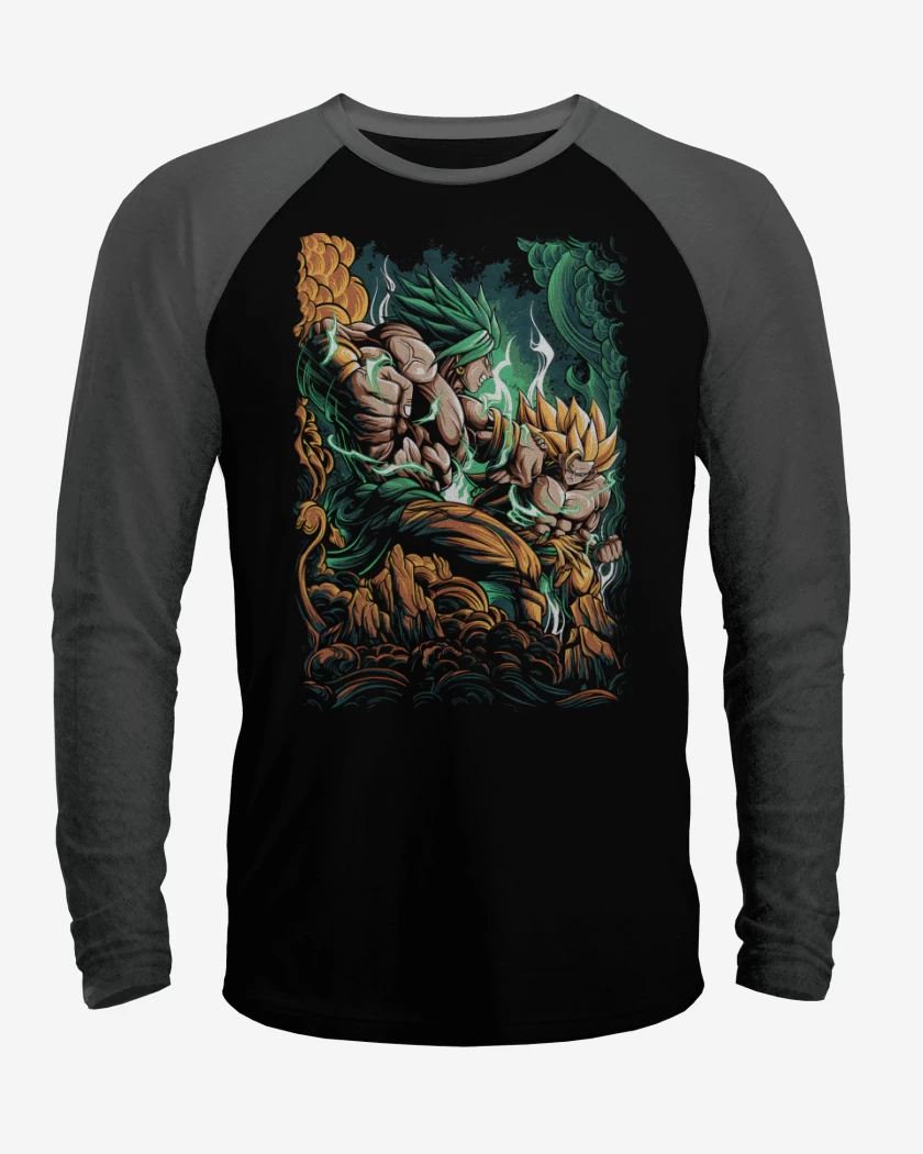 Polera Raglan Broly vs Goku SSJ3