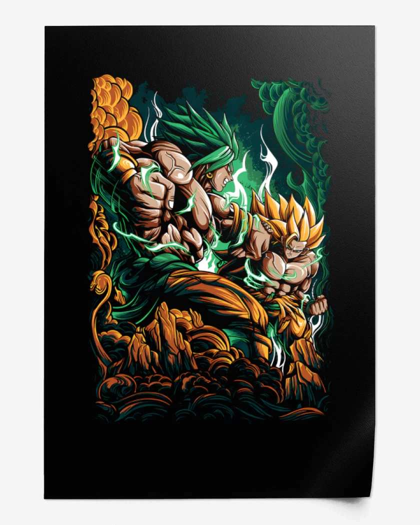 Print Broly vs Goku SSJ3