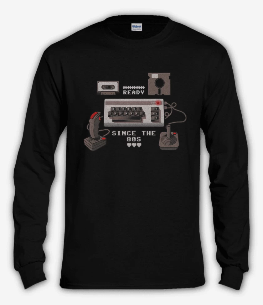 Polera manga larga Negro de Ready Since The 80s