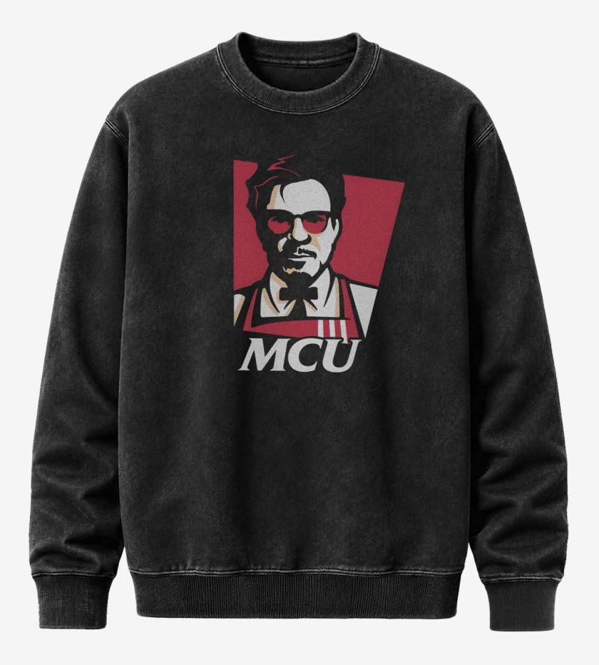 Poleron Polo Acid Wash Negro de MCU
