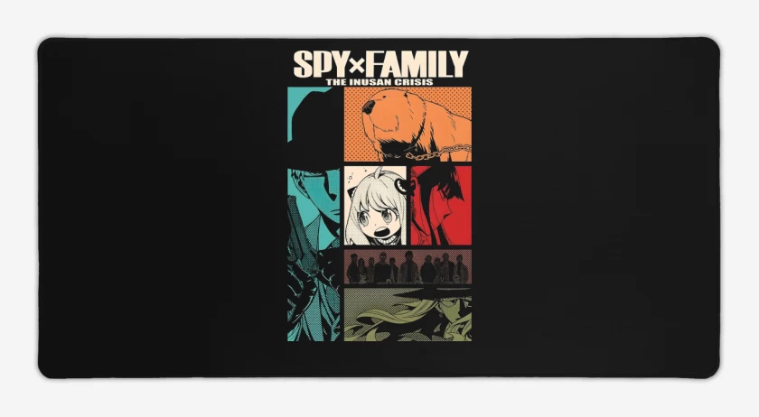 Mouse pad Gamer Negro de Spy x Family