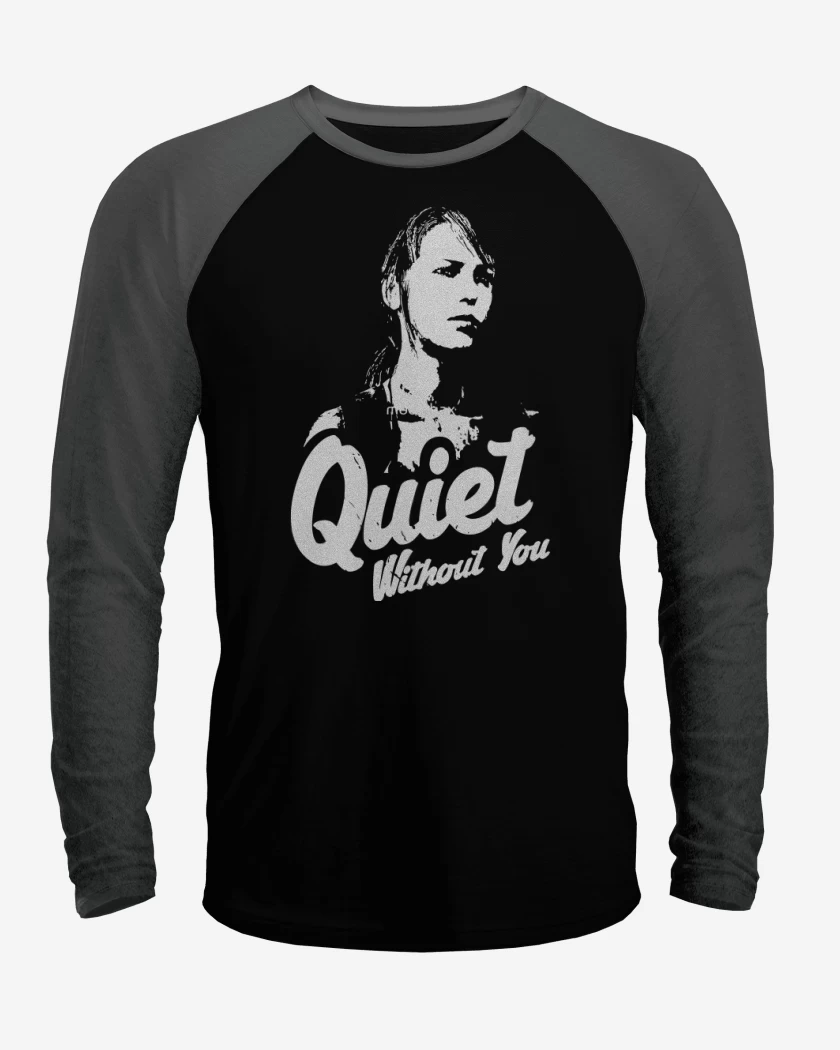 Polera Raglan Negro / Negro Heather de Quiet without you