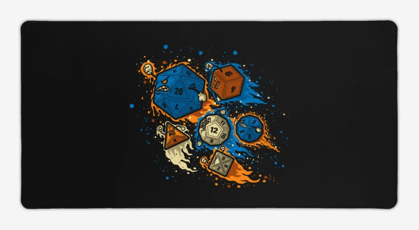 Mouse pad Gamer Negro de RPG al Ataque