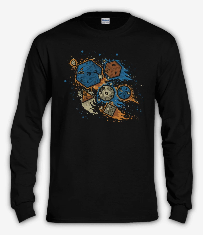 Polera manga larga Negro de RPG al Ataque