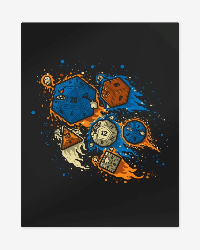 Print metalico Negro de RPG al Ataque