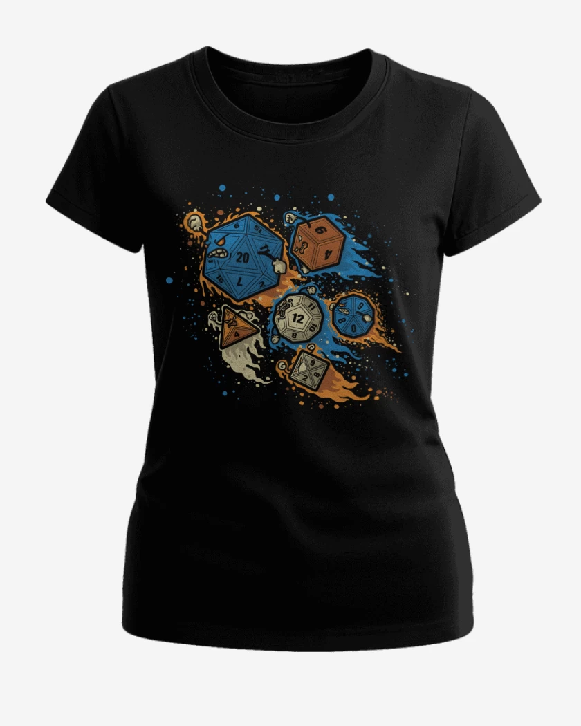 Polera de Mujer Negro de RPG al Ataque
