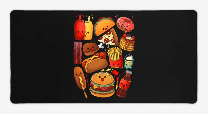 Mouse pad Gamer Negro de Comidita