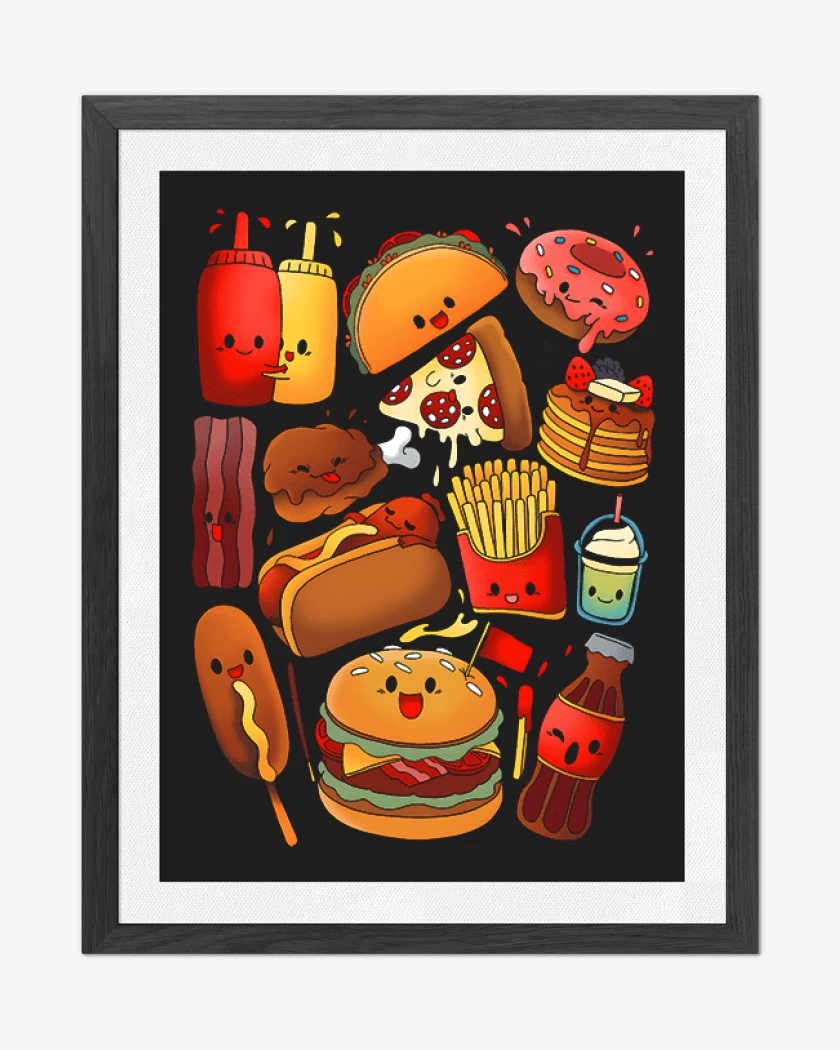 Cuadro decorativo Negro de Comidita