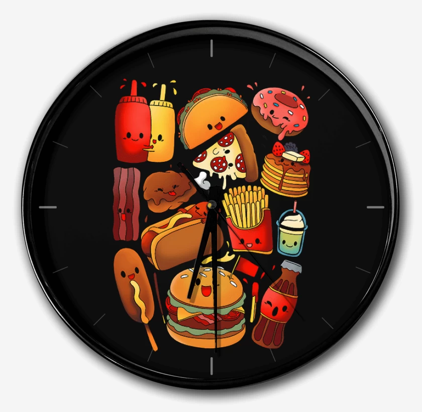 Reloj Negro de Comidita