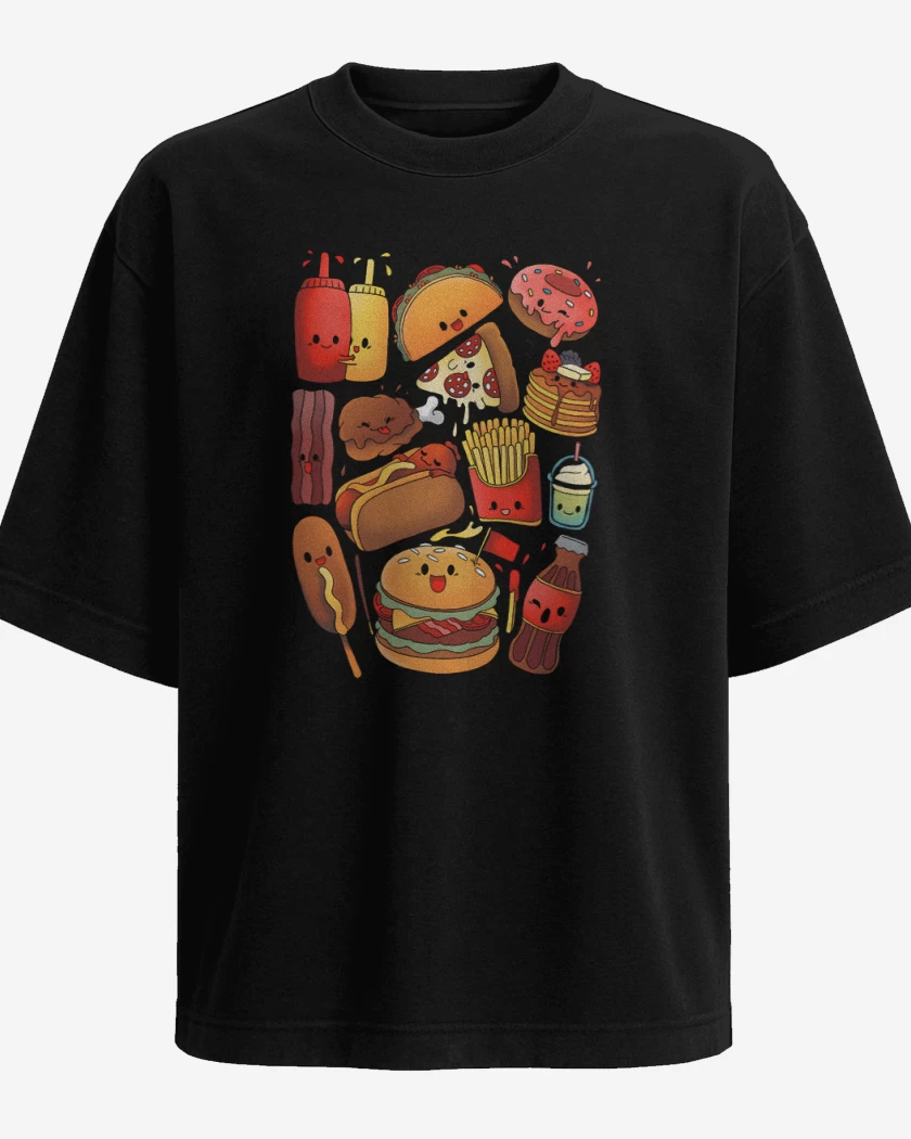 Polera Oversize Negro de Comidita