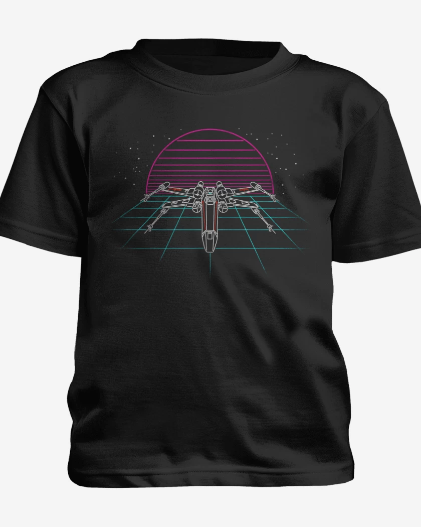 Polera de niño Negro de X wing retro