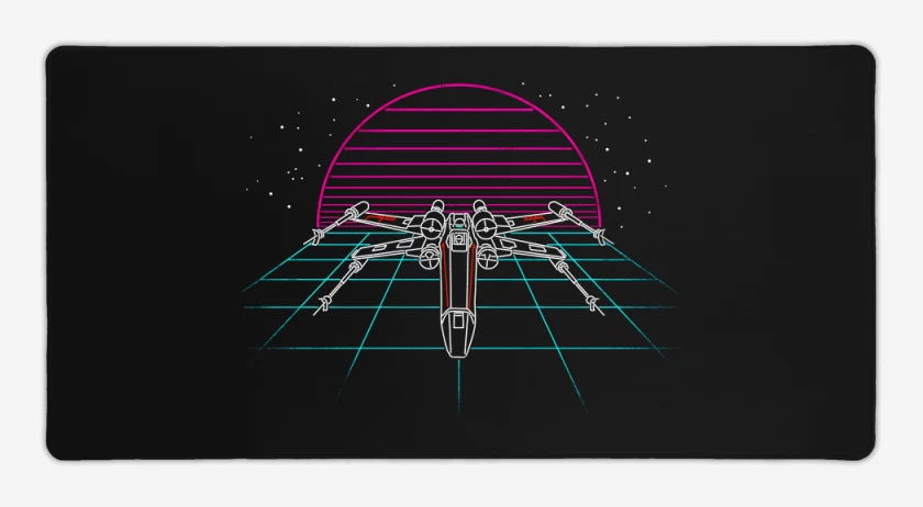Mouse pad Gamer Negro de X wing retro
