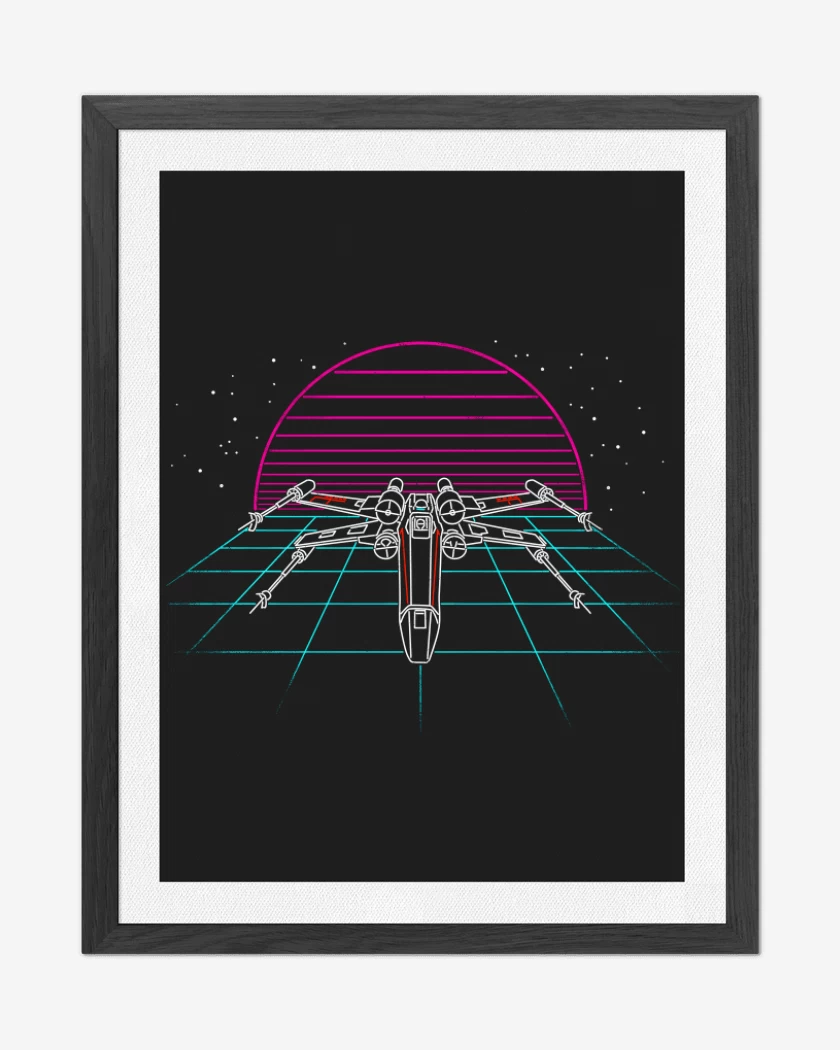 Cuadro decorativo Negro de X wing retro