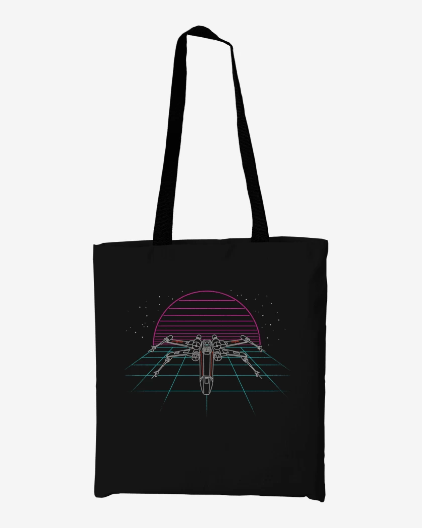 Totebag Negro de X wing retro