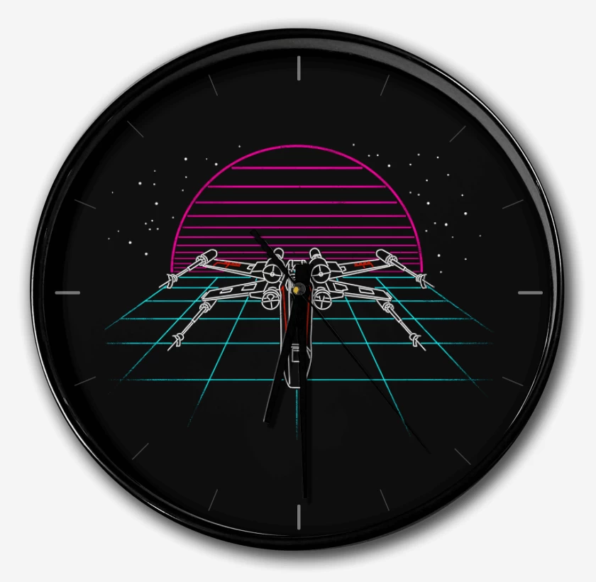 Reloj Negro de X wing retro