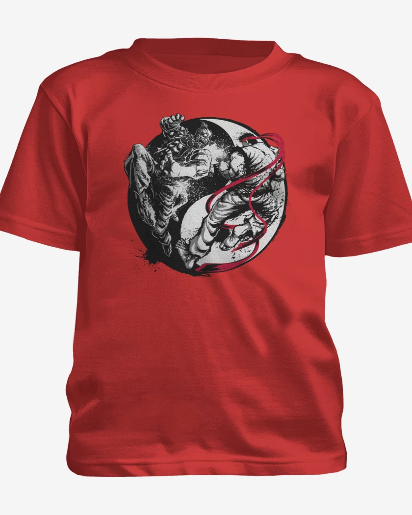 Polera de niño Rojo de Ryu Akuma
