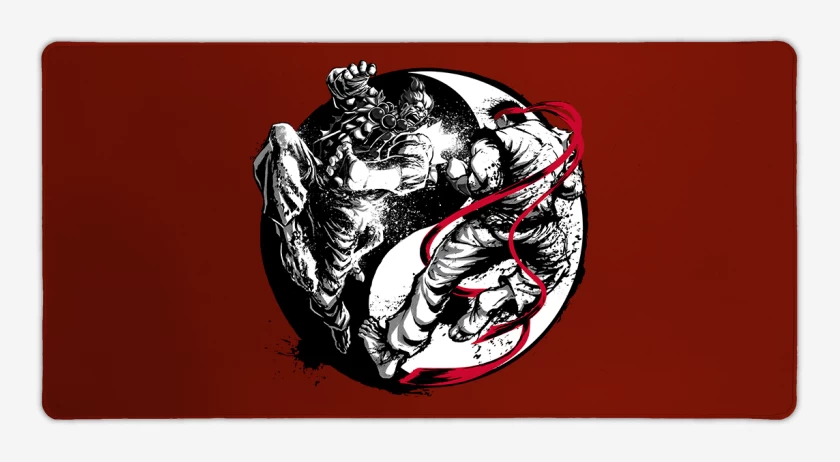 Mouse pad Gamer Rojo de Ryu Akuma