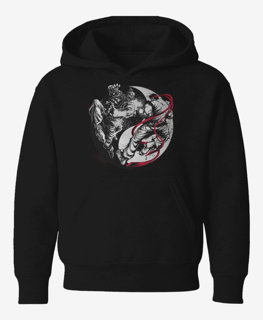 Poleron de niño Negro de Ryu Akuma