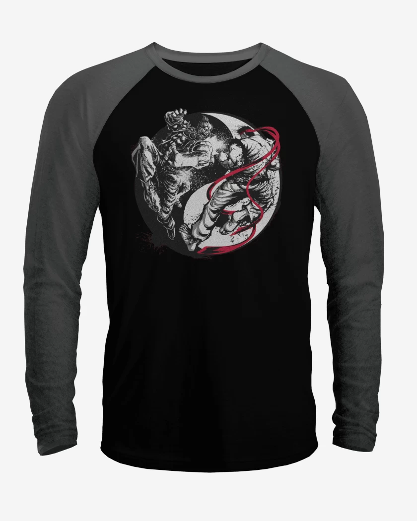 Polera Raglan Negro / Negro Heather de Ryu Akuma