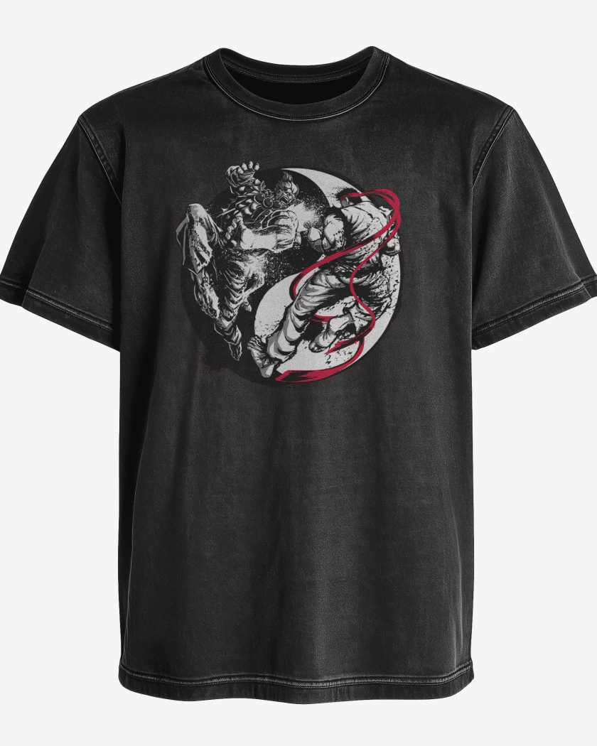 Polera desgastada Ryu Akuma