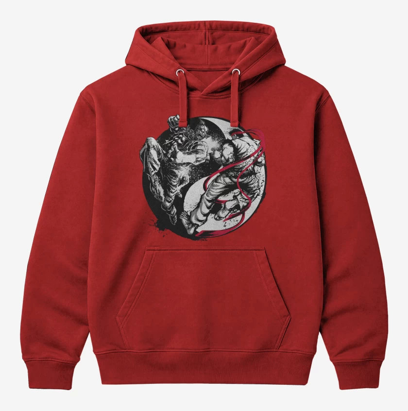 Polerón Canguro Rojo de Ryu Akuma