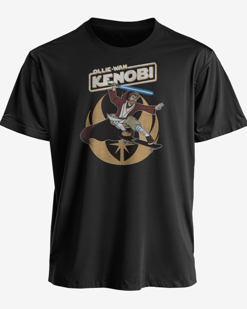 Polera premium Negro de Ollie wan kenobi