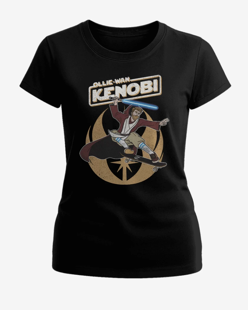 Polera de Mujer Negro de Ollie wan kenobi