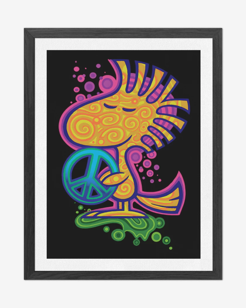 Cuadro decorativo Negro de Woodstock de la Paz