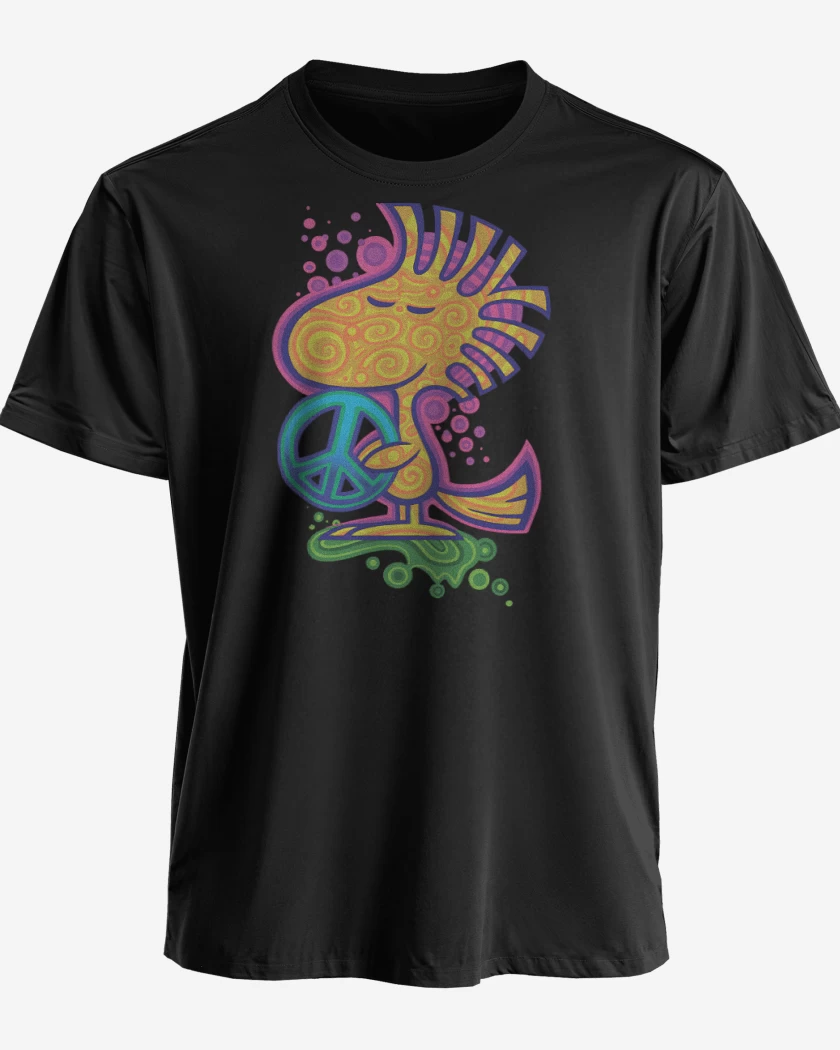 Polera premium Negro de Woodstock de la Paz
