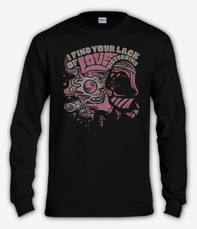 Polera manga larga Negro de Darth Hippie