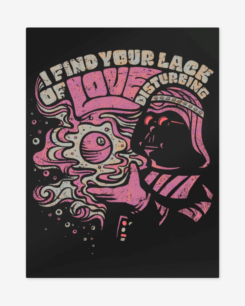 Print metalico Negro de Darth Hippie