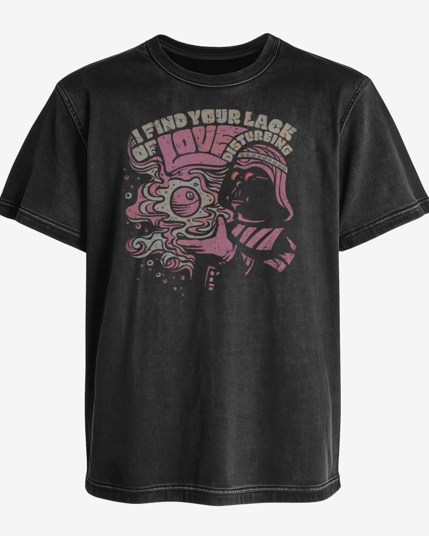 Polera desgastada Negro de Darth Hippie