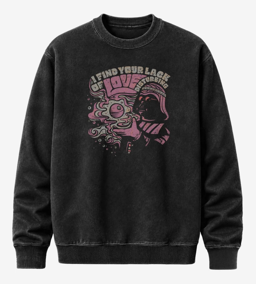 Poleron Polo Acid Wash Negro de Darth Hippie