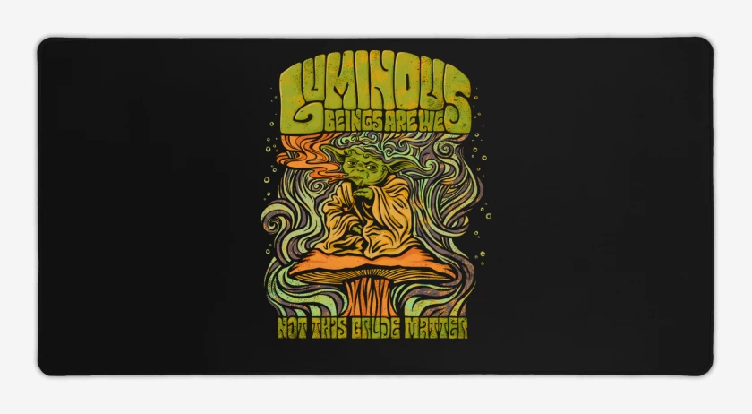 Mouse pad Gamer Negro de Yoda Fumon