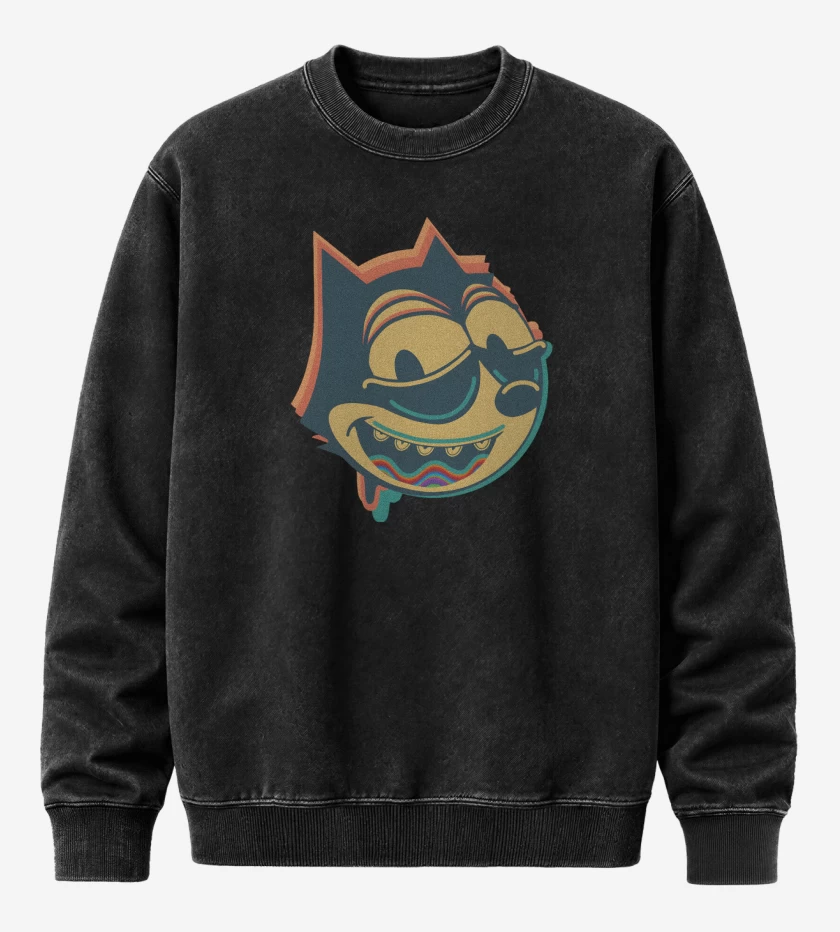 Poleron Polo Acid Wash Negro de Felix en Ácidos