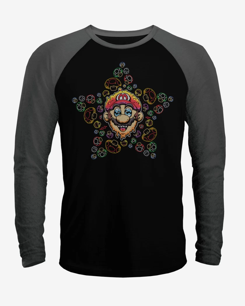 Polera Raglan Super bigote en Hongos