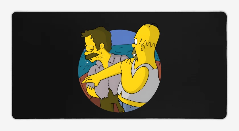 Mouse pad Gamer Negro de Estupido Flanders