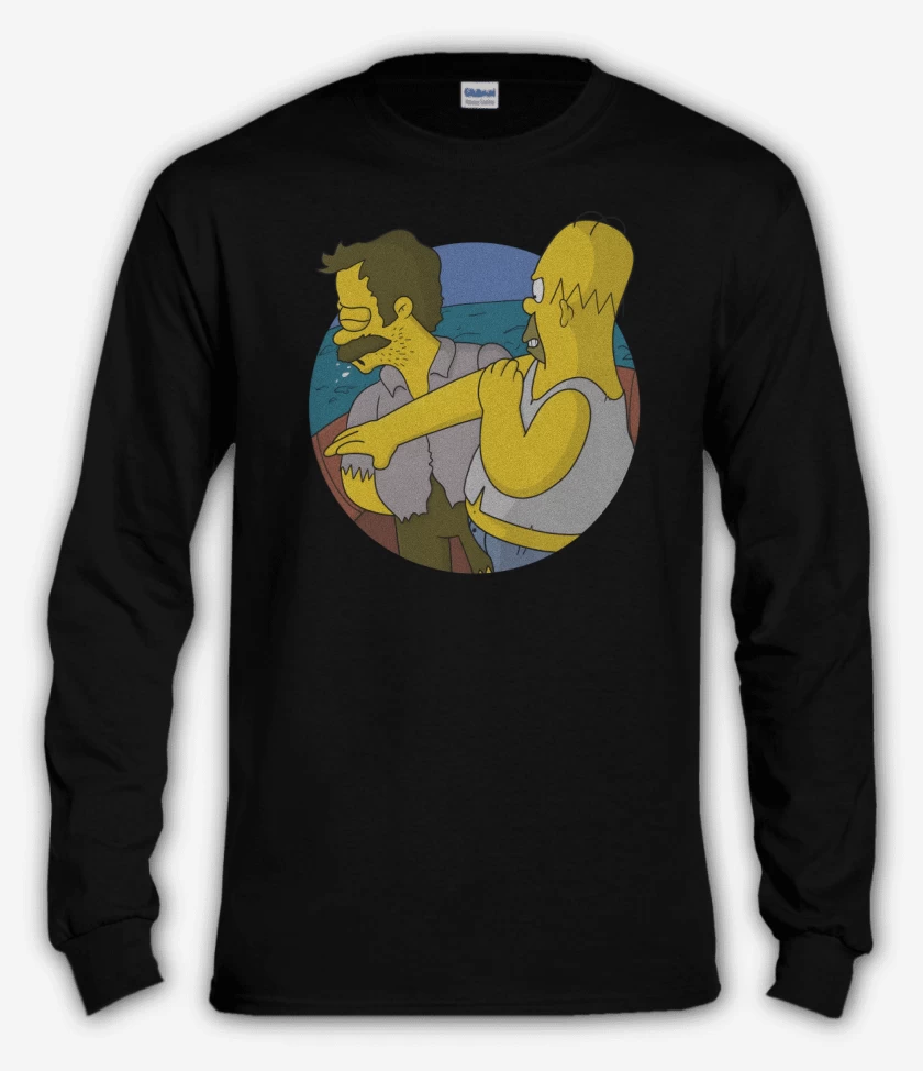 Polera manga larga Negro de Estupido Flanders