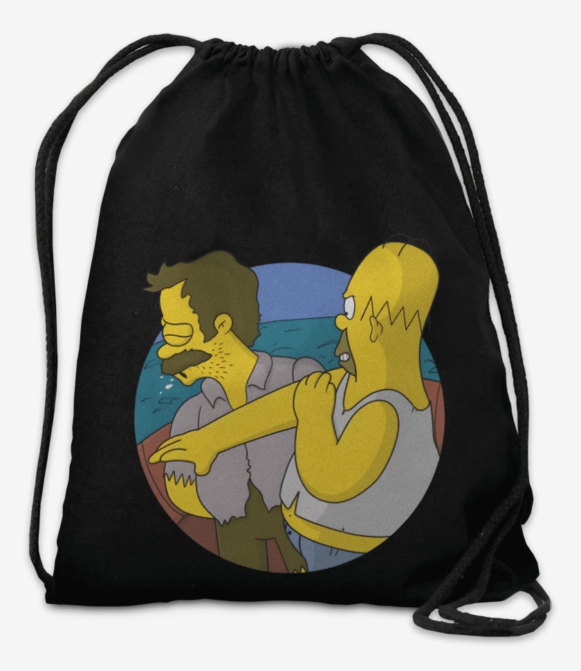 Mochila Negro de Estupido Flanders