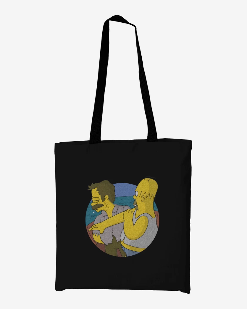 Totebag Negro de Estupido Flanders