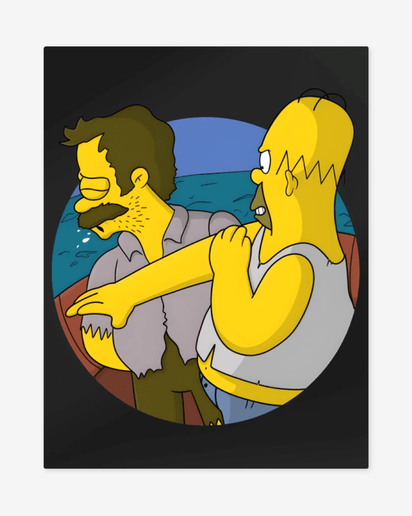 Print metalico Negro de Estupido Flanders
