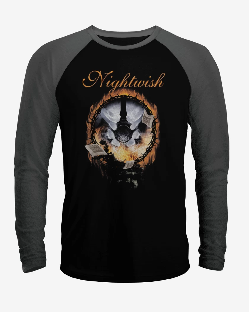 Polera Raglan Negro / Negro Heather de Nightwish