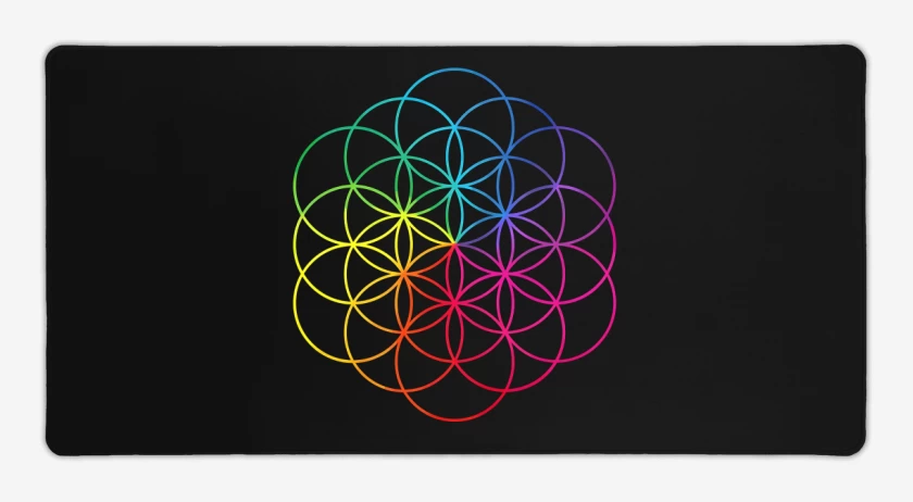 Mouse pad Gamer Negro de Coldplay